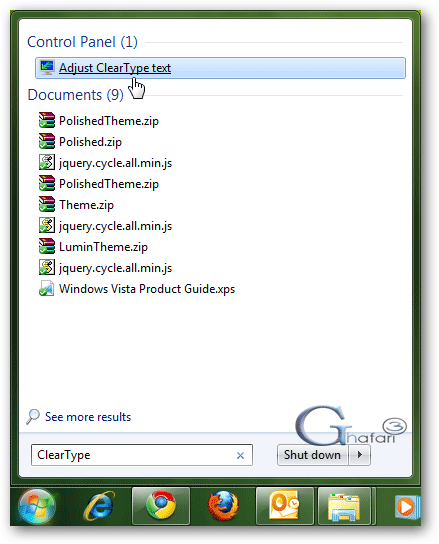 ClearType in Windows 7
